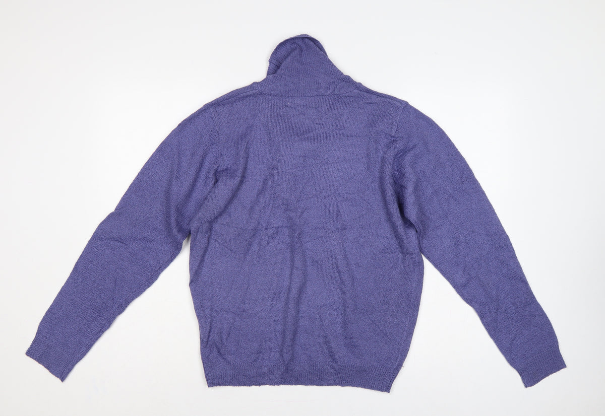 Honor Millburn at EWM Women Purple Size 16 Cowl Neck Pullover Jumper