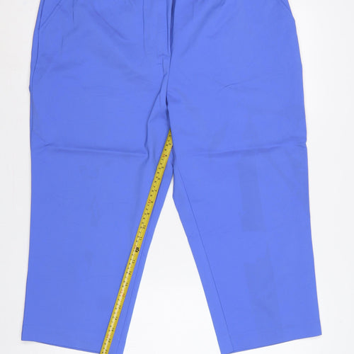Marks & Spencer Women’s Blue Size 20 Regular Stretch Straight Trousers