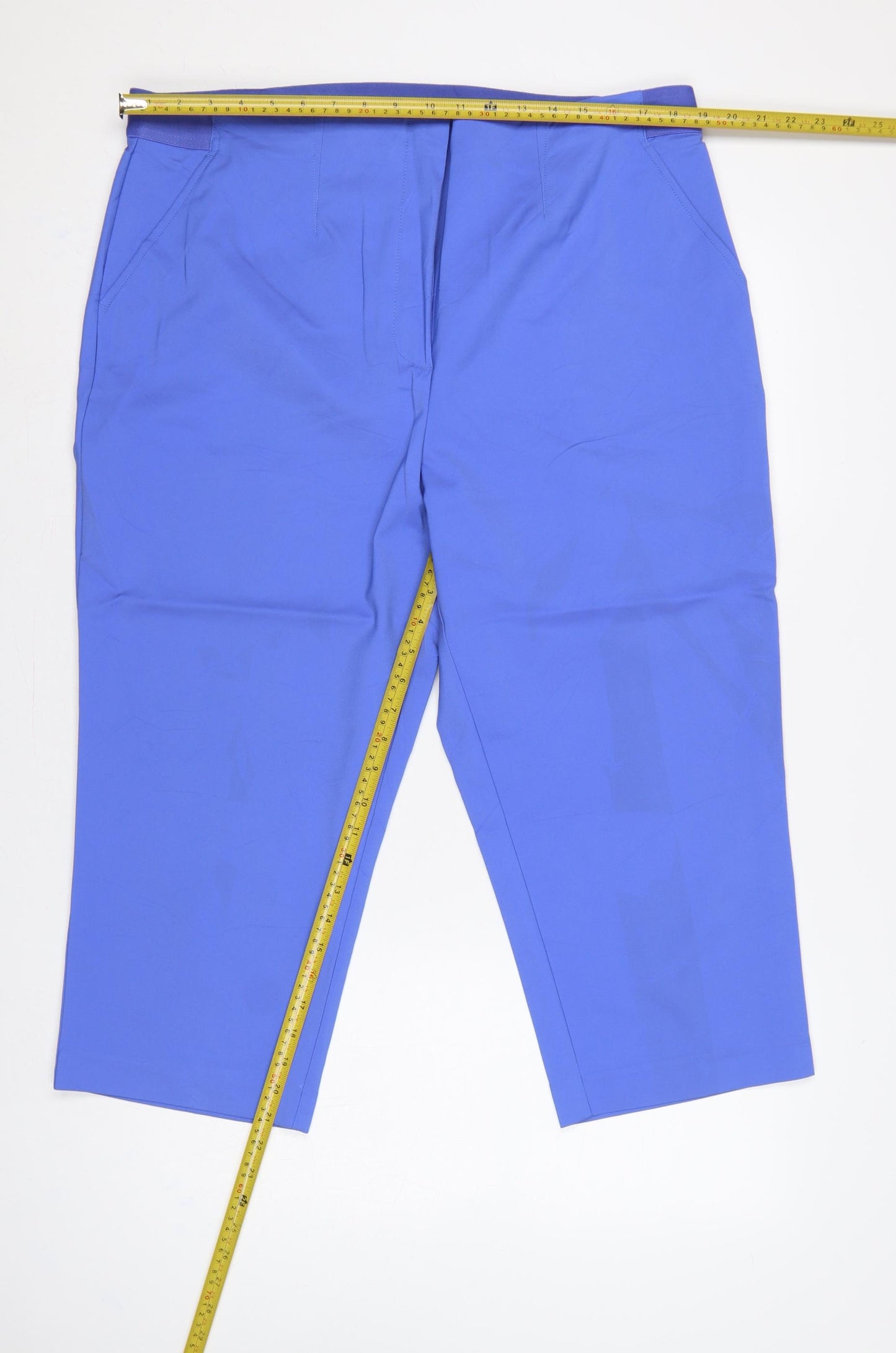 Marks & Spencer Women’s Blue Size 20 Regular Stretch Straight Trousers
