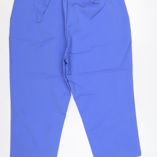 Marks & Spencer Women’s Blue Size 20 Regular Stretch Straight Trousers
