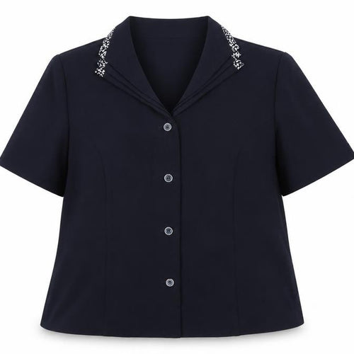 Classics Women’s Blue Size 22 Short Sleeve 4 Button Suit Jacket