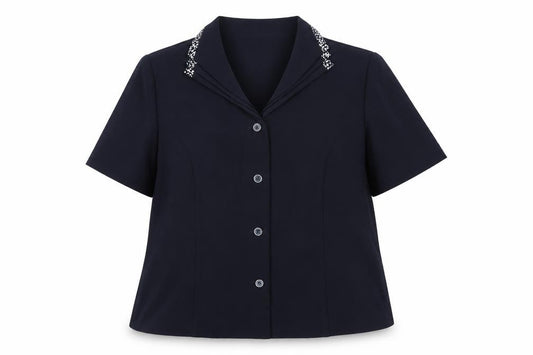 Classics Women’s Blue Size 22 Short Sleeve 4 Button Suit Jacket