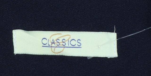 Classics Women’s Blue Size 22 Short Sleeve 4 Button Suit Jacket