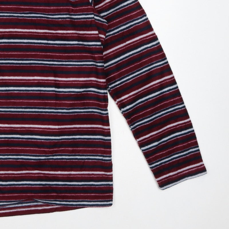 Atlas For Men Men's Multicoloured Striped V-Neck Pullover Sweatshirt L