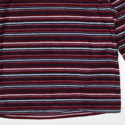 Atlas For Men Men's Multicoloured Striped V-Neck Pullover Sweatshirt L