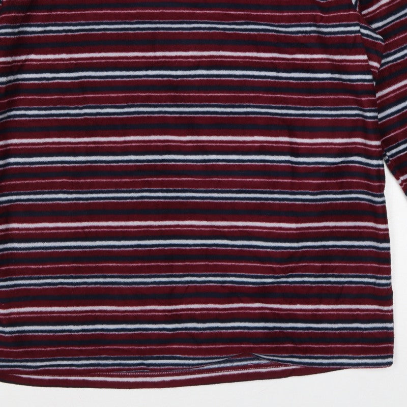 Atlas For Men Men's Multicoloured Striped V-Neck Pullover Sweatshirt L