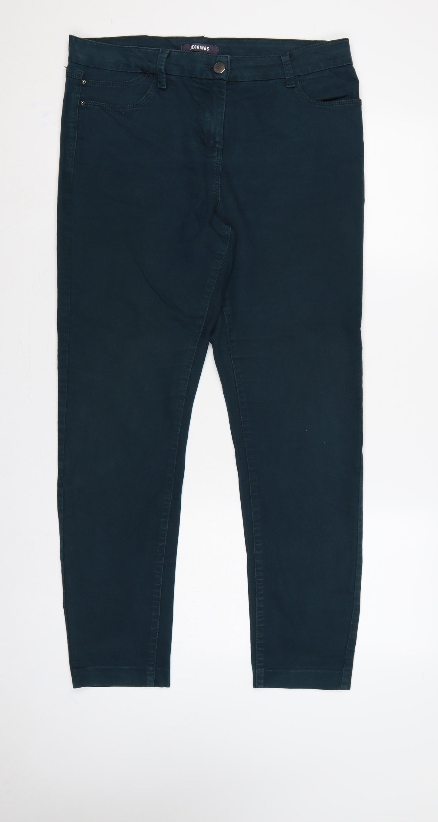 Marks & Spencer Women’s Dark Petrol UK 14 Long Slim Stretch Jeggings