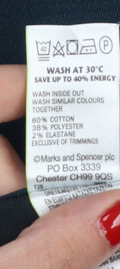 Marks & Spencer Women’s Dark Petrol UK 14 Long Slim Stretch Jeggings
