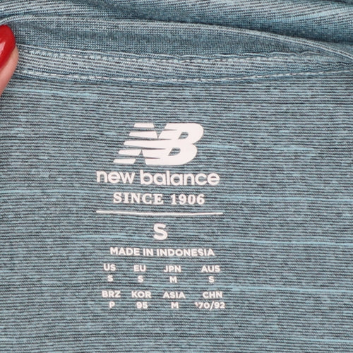 New Balance Men’s Blue S NB Dry Logo Running Gym T-Shirt