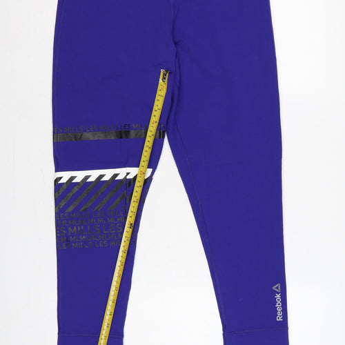 Reebok Women Purple L Les Mills Speedwick Gym Training Leggings