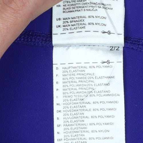 Reebok Women Purple L Les Mills Speedwick Gym Training Leggings