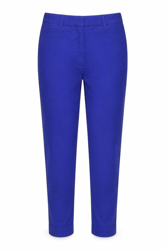Marks and Spencer Women Blue UK 6 Short Tapered Smart Trousers