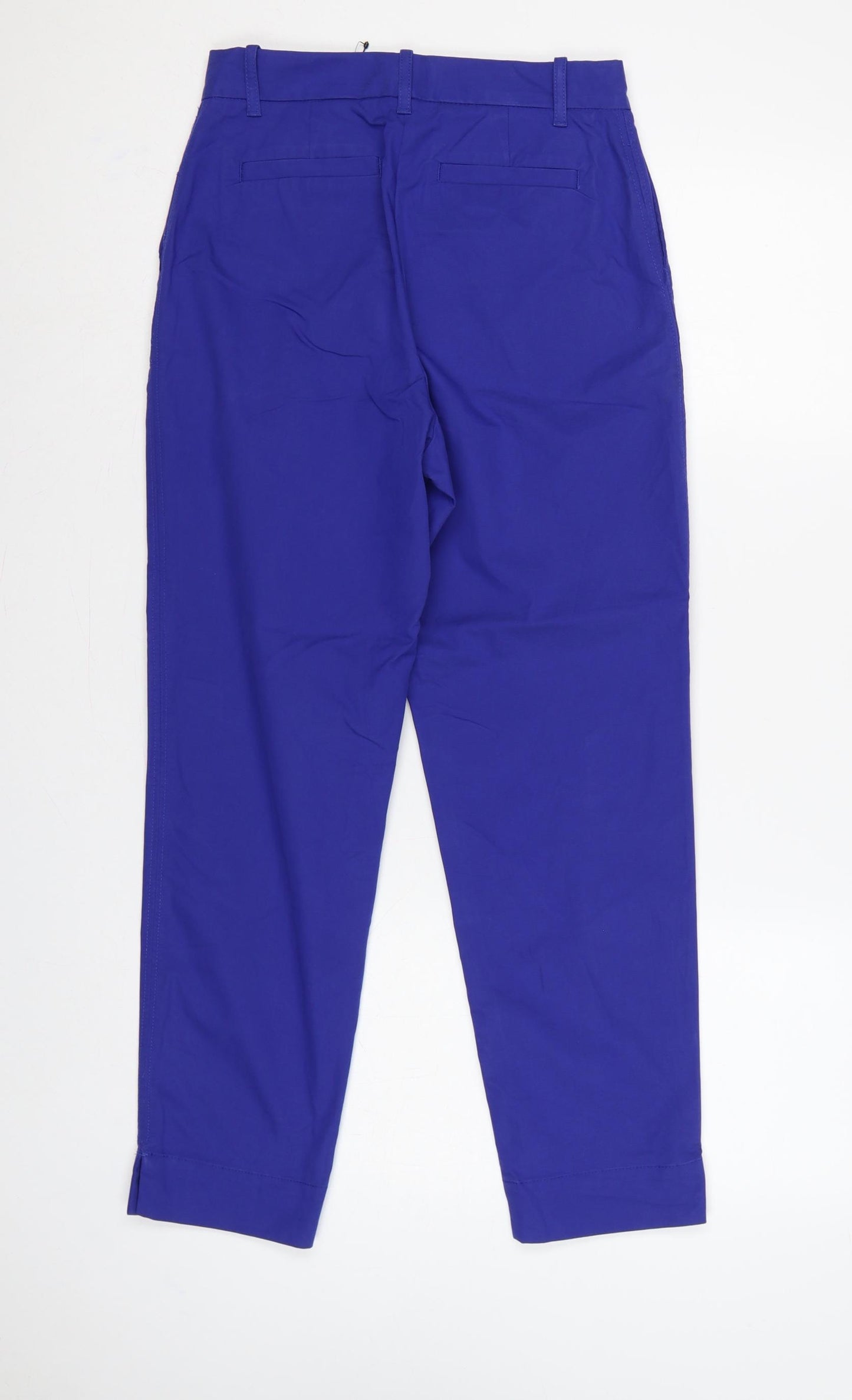 Marks and Spencer Women Blue UK 6 Short Tapered Smart Trousers