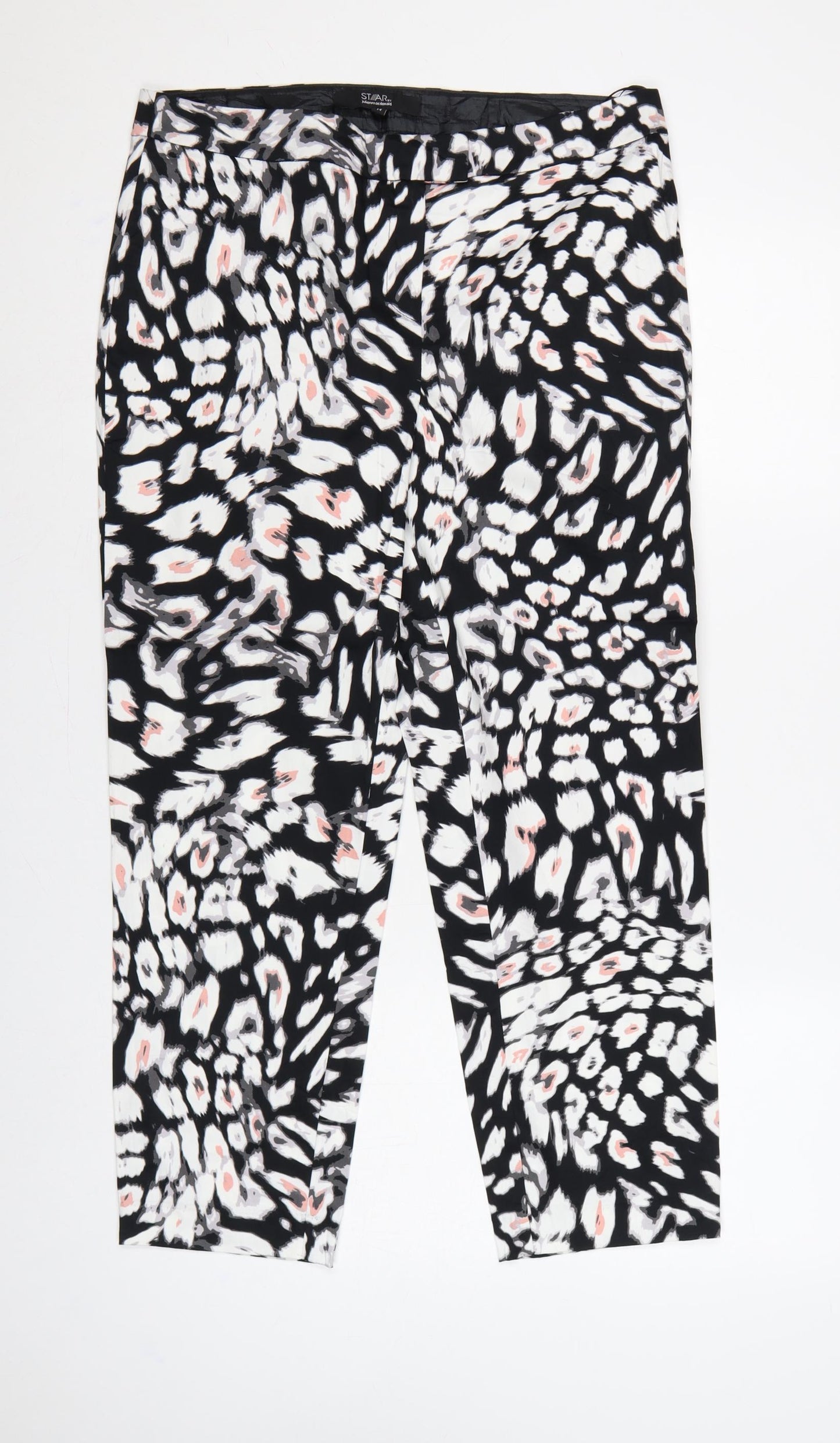 STAR Julien Macdonald Women’s Multicolour Animal Print Trousers UK 14