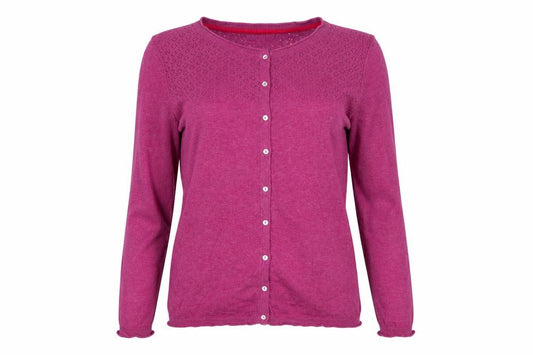 Lily & Me Women’s Pink Size 10 Open Knit Button Cardigan