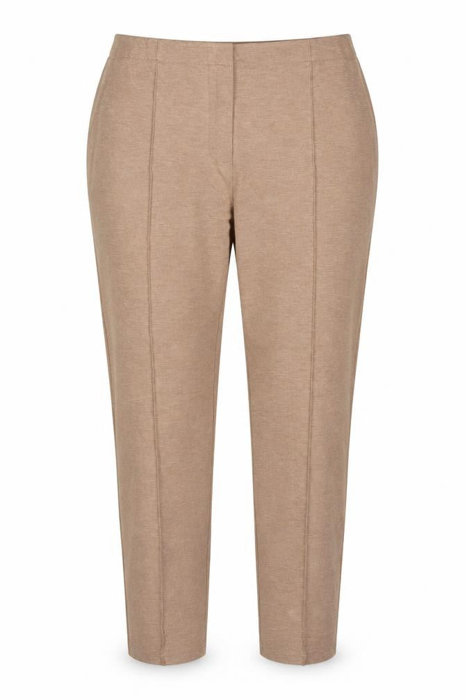 Marks & Spencer Women Beige UK 20 Tapered Smart Trousers