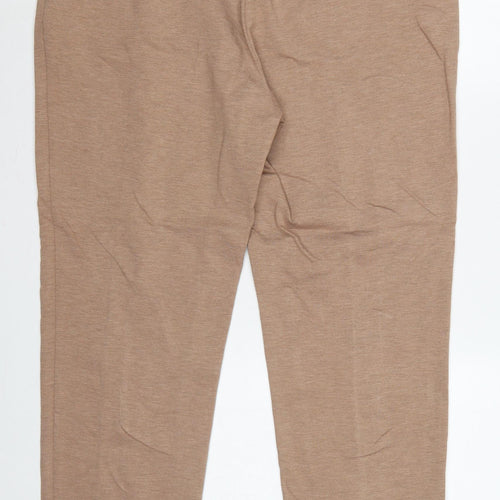 Marks & Spencer Women Beige UK 20 Tapered Smart Trousers
