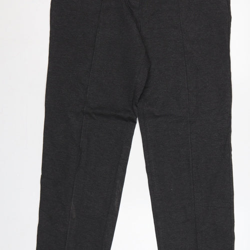 M&S Women’s Grey UK 16 Long Straight Ponte Work Trousers