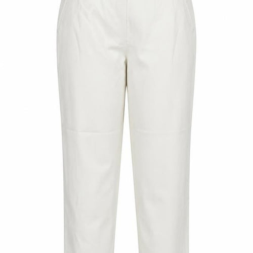 Marks and Spencer Women Ivory UK 14 Straight High Rise Trousers