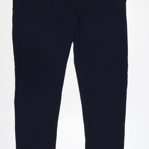 M&S Mens Blue 2XL Long Sweatpants Drawstring 42-44in Waist