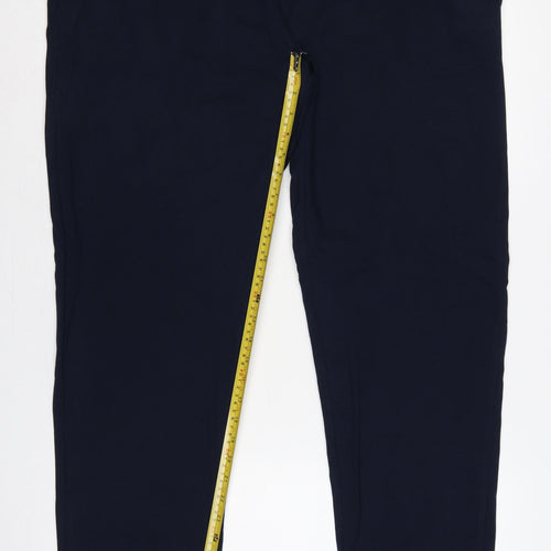 M&S Mens Blue 2XL Long Sweatpants Drawstring 42-44in Waist