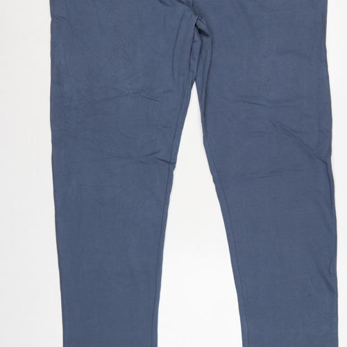 M&S Men’s Blue 3XL Regular Fit Drawstring Stretch Trousers