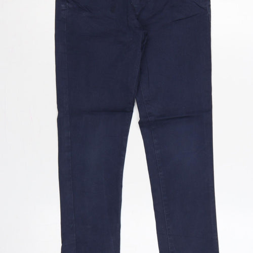 Jasper Conran Boys Blue Age 8 Slim Chino Cotton Stretch School Trousers