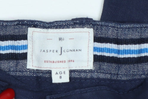 Jasper Conran Boys Blue Age 8 Slim Chino Cotton Stretch School Trousers