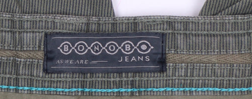 Bonobo Jeans Men’s Green 36 Cargo Cotton Stretch Shorts Pockets