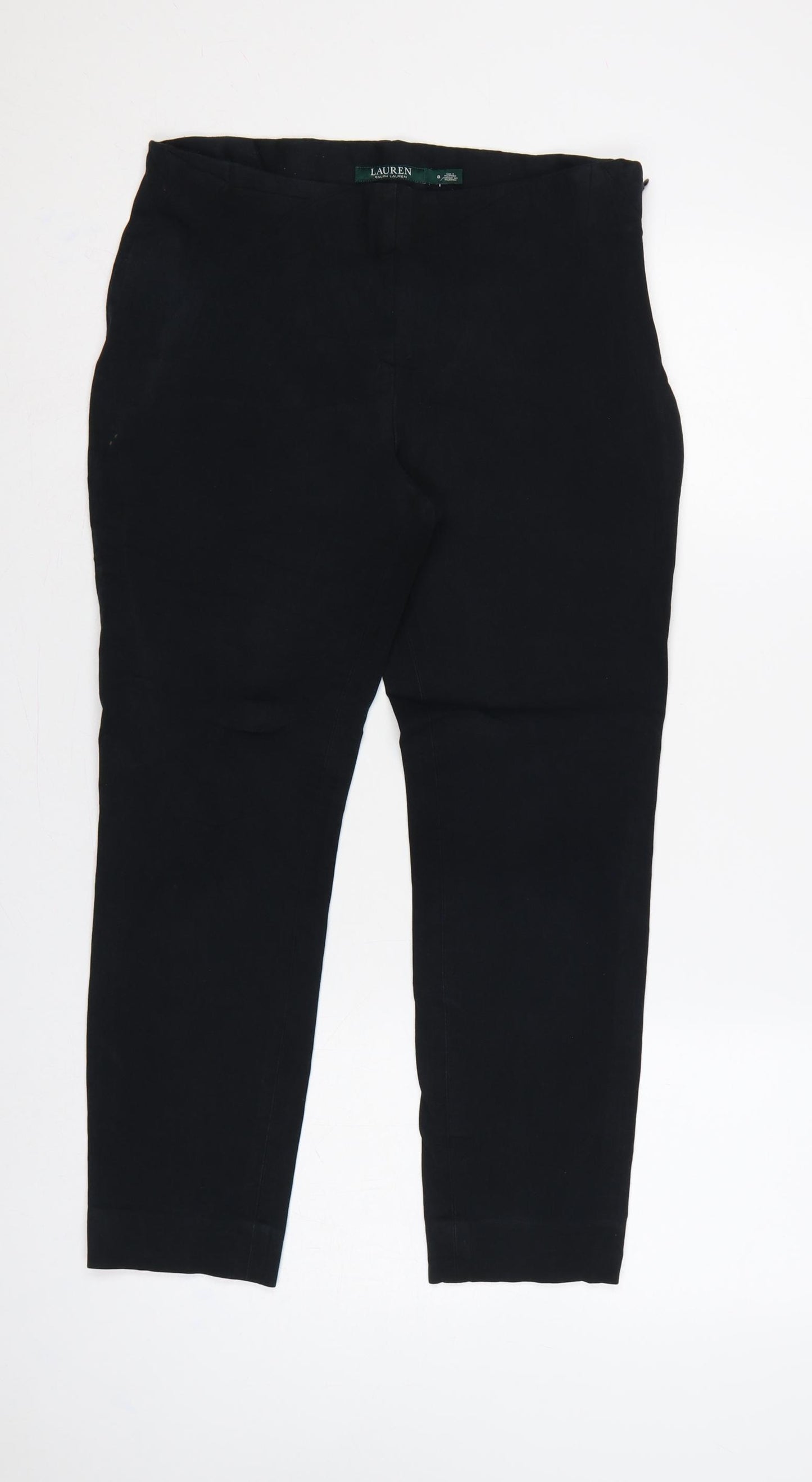 Lauren Ralph Lauren Women Black Size 8 Tailored Straight Trousers