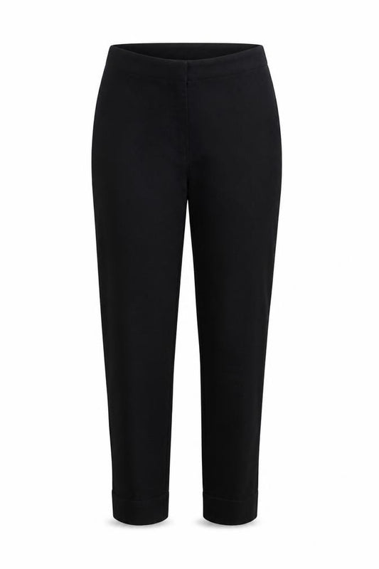 Front view of Lauren Ralph Lauren Women Black, size 8, Tailored Straight Trousers