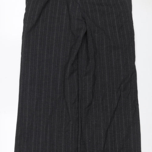 Next Women’s Black Pinstripe Wool Blend Tailored Trousers UK 12 Regular