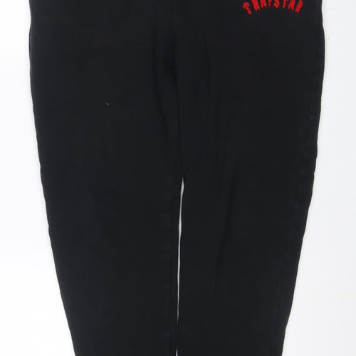 Trapstar Mens Black 2XL Jogger Sweatpants Fleece Logo Zip Pocket