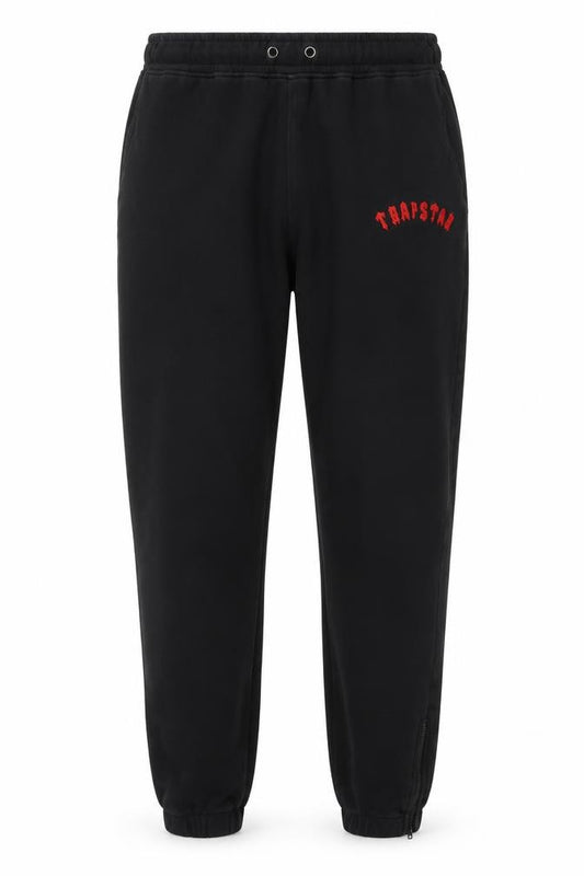 Trapstar Mens Black 2XL Jogger Sweatpants Fleece Logo Zip Pocket