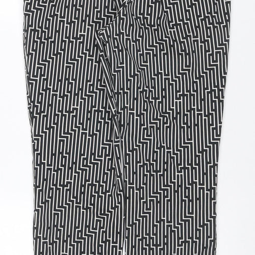 GP & J Baker x H&M Women’s Black White Geometric Tapered Trousers UK 12