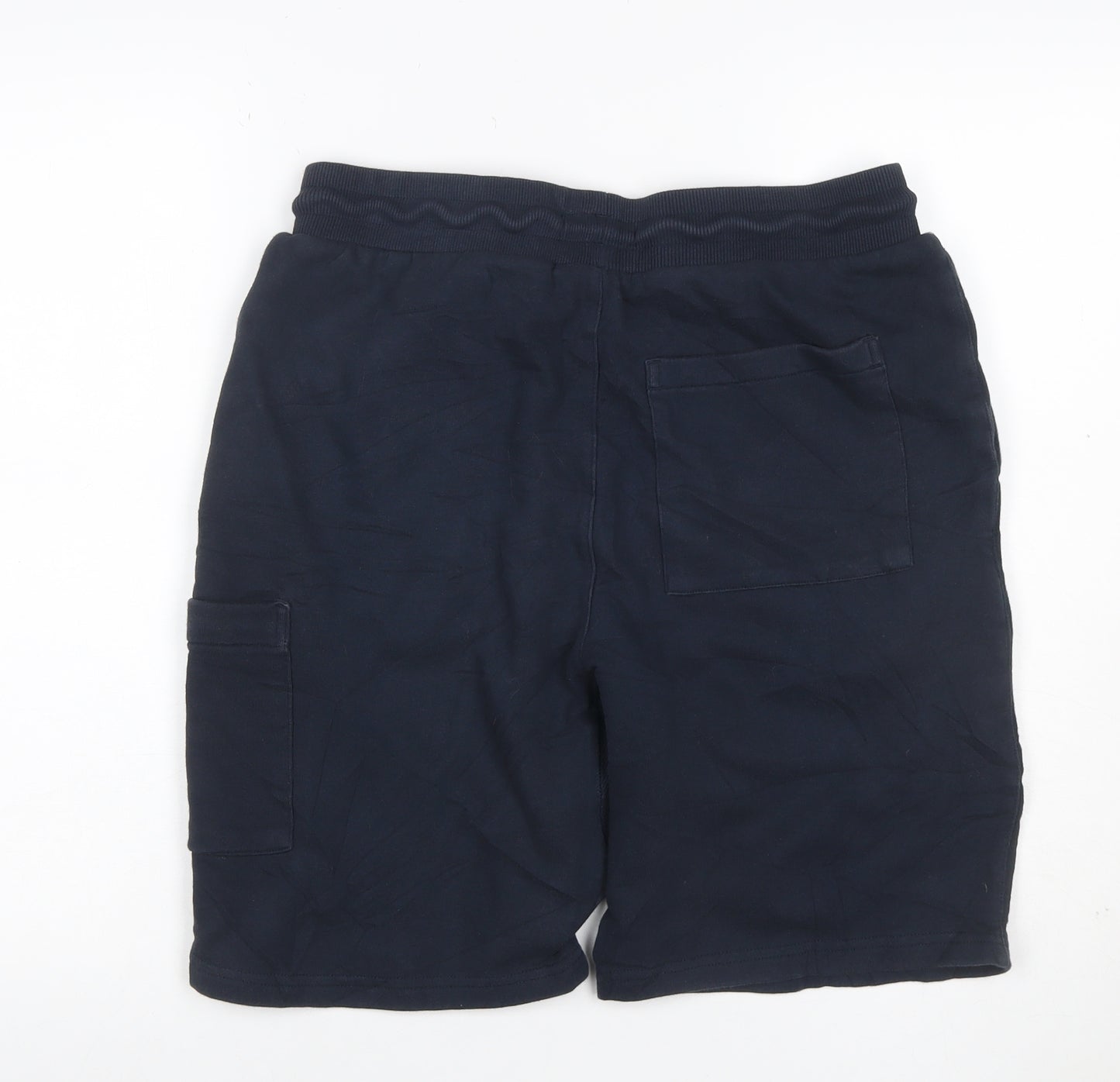 Red Herring Men’s Blue M Cargo Drawstring Cotton Blend Shorts