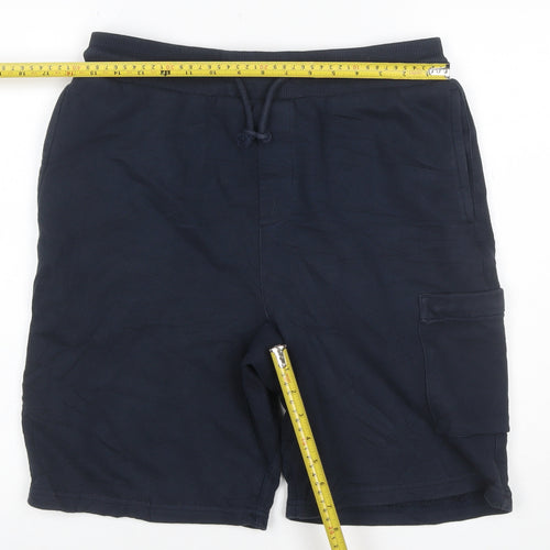 Red Herring Men’s Blue M Cargo Drawstring Cotton Blend Shorts