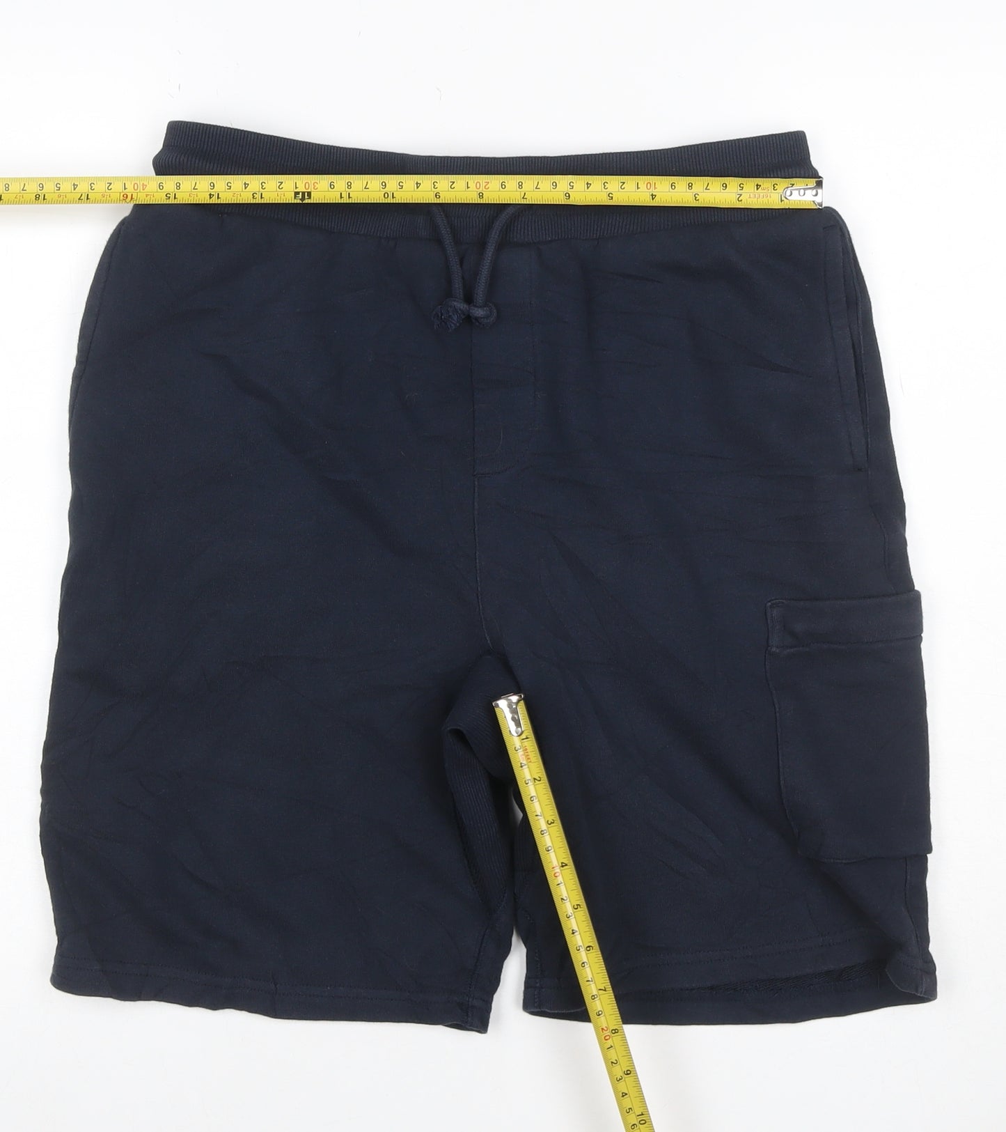 Red Herring Men’s Blue M Cargo Drawstring Cotton Blend Shorts