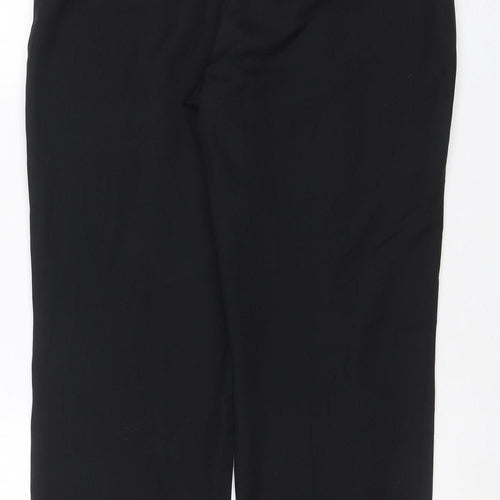 Marks and Spencer Women Black UK 12 Short Tapered Elastic Waist Trousers