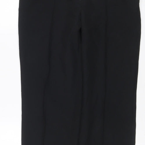 Marks and Spencer Women Black UK 12 Short Tapered Elastic Waist Trousers