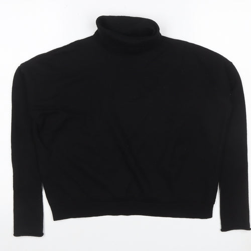 COS Women’s Black Cashmere Roll Neck Pullover Jumper Size L