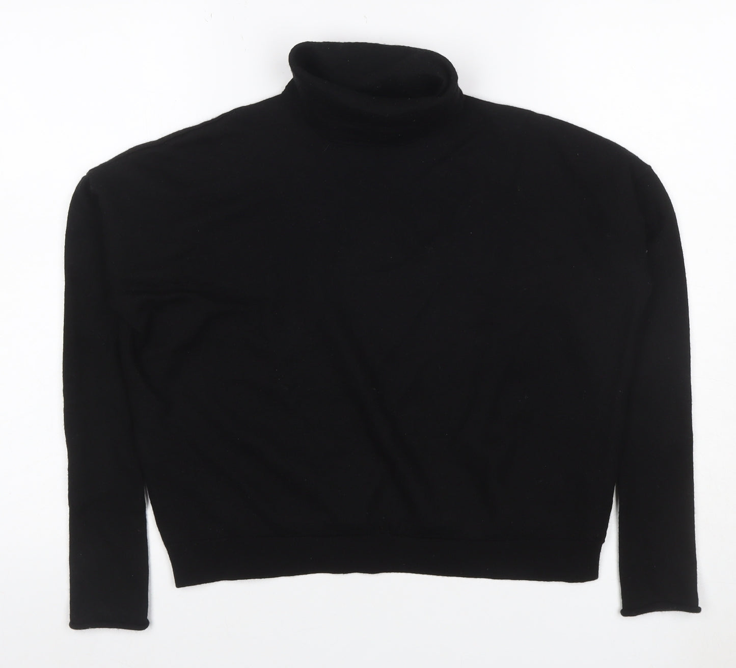 COS Women’s Black Cashmere Roll Neck Pullover Jumper Size L