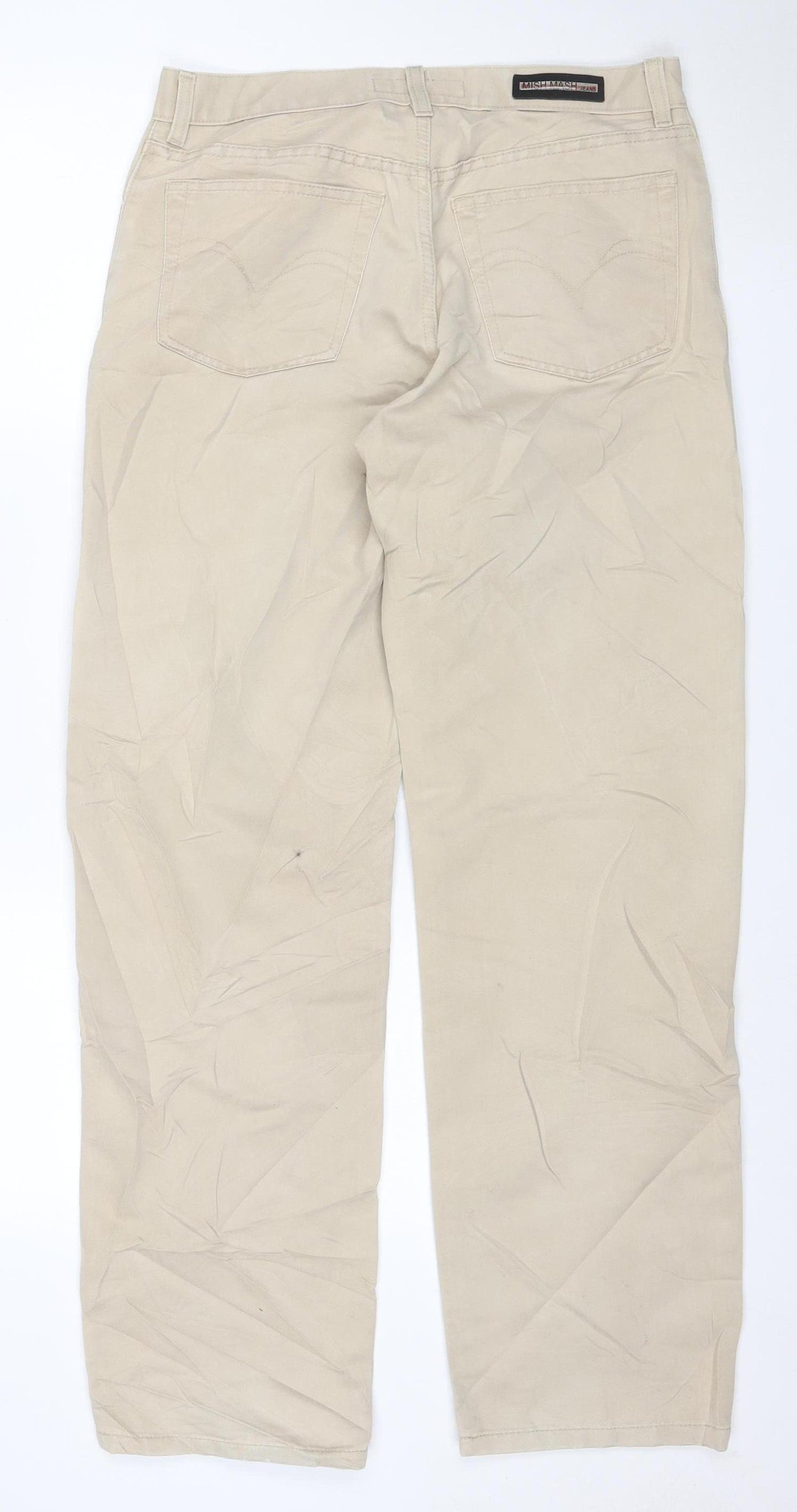Mish Mash Men’s Beige Straight Jeans W32 Regular Cotton Blend