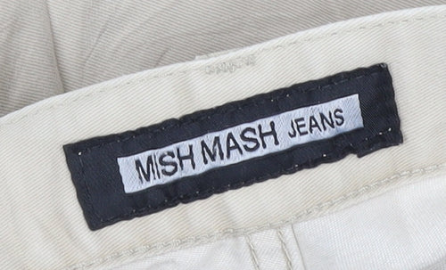 Mish Mash Men’s Beige Straight Jeans W32 Regular Cotton Blend