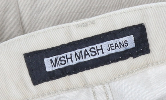 Mish Mash Men’s Beige Straight Jeans W32 Regular Cotton Blend