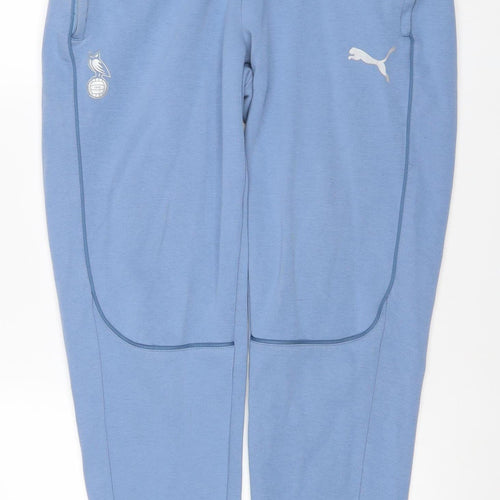 Puma Men’s Blue L Jogger Track Pants Elastic Waist Pockets