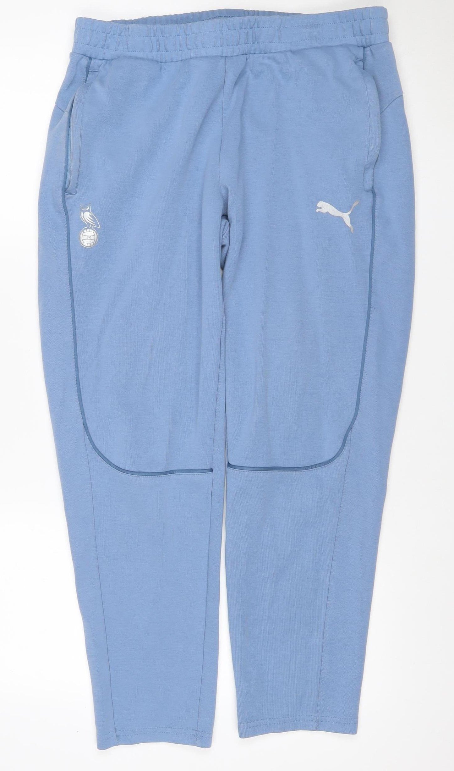 Puma Men’s Blue L Jogger Track Pants Elastic Waist Pockets