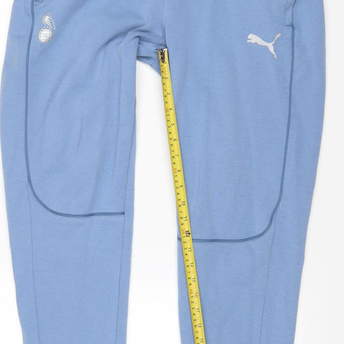Puma Men’s Blue L Jogger Track Pants Elastic Waist Pockets