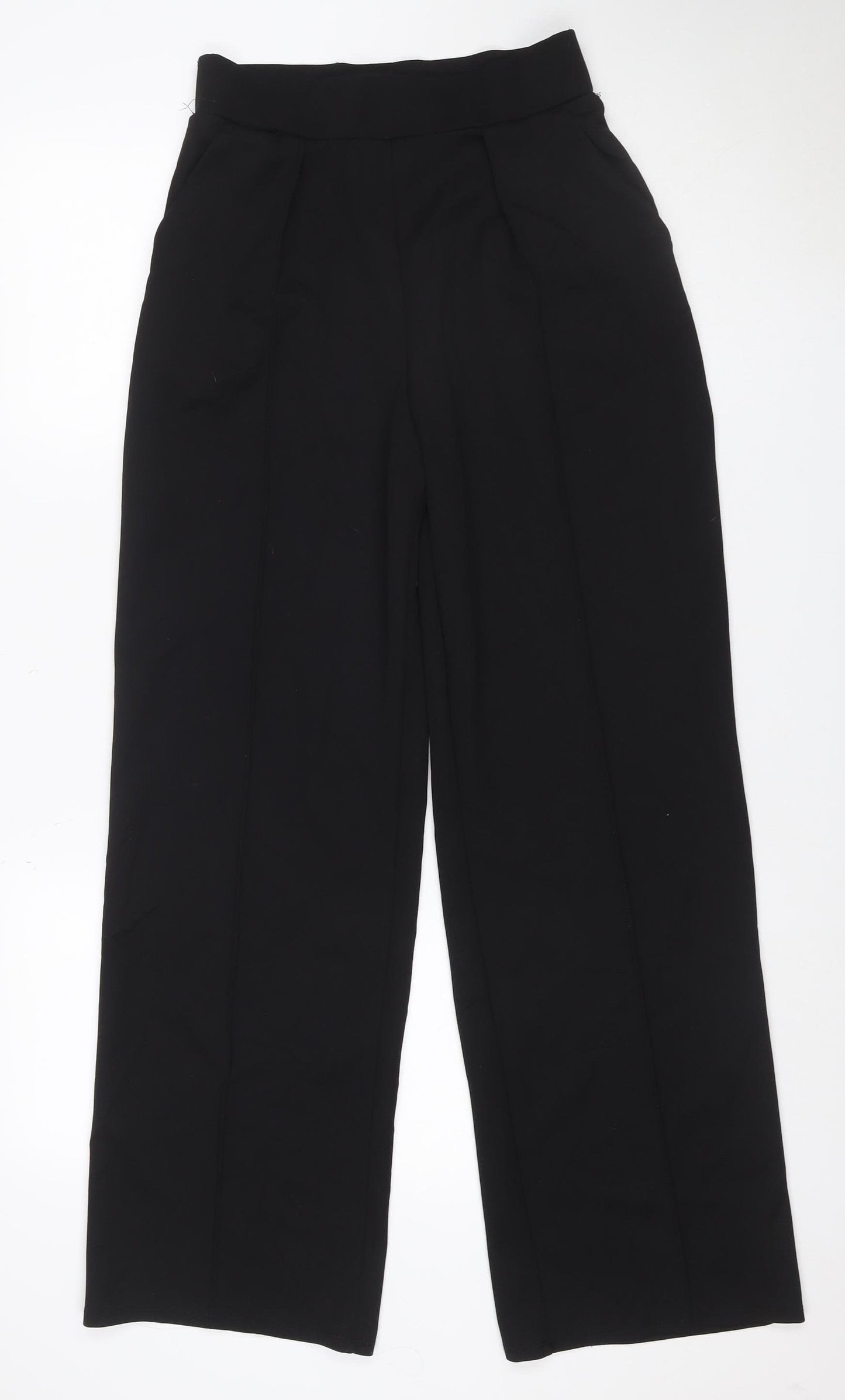 H&M Women Black S Flared Stretch Dress Trousers Smart Workwear