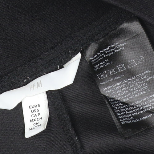 H&M Women Black S Flared Stretch Dress Trousers Smart Workwear